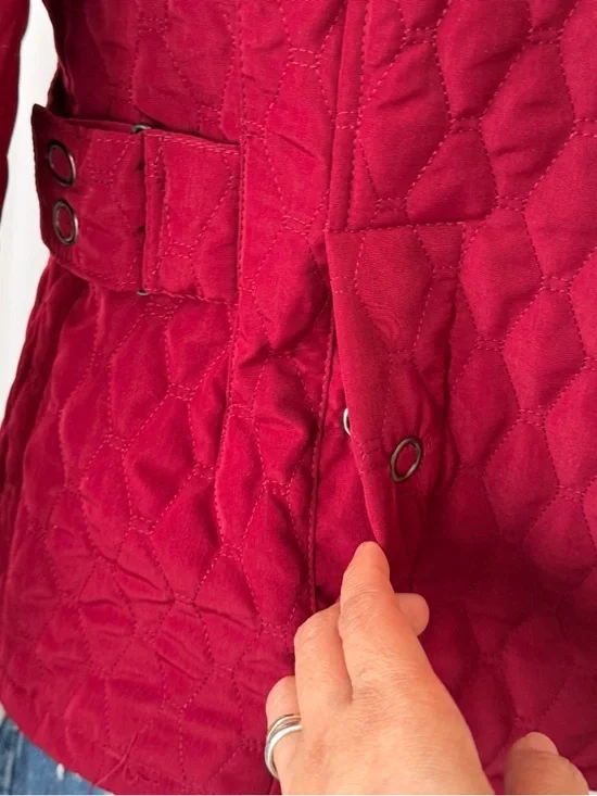 Gallery Burgundy Quilted Jacket Size Medium Full Zip. - Picture 13 of 13